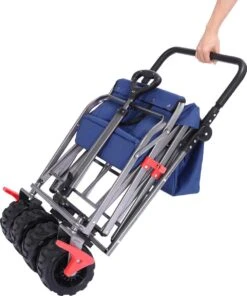 AREBOS Handkar | Transportwagen | Apparatuurwagen | Opvouwbaar | Duwstang| Blauw -Outdoor Camping Winkel 1001x1200 2