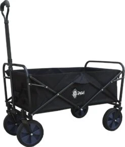 Rijoka Opvouwbare Bolderkar/Bolderwagen - Telescopische Stang | Zwart