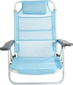 Bo-Camp Beach Chair - Monaco - Aluminium - Blauw -Outdoor Camping Winkel 1035x1200