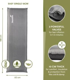 Skandika Easy Single Zelfopblaasbaar Slaapmat – Slaapmat – Slaapmat Zelfopblazend – Logeerbed – Polyester, PVC - Premium Zelfopblazend Luchtbed, Antislip-materiaal, Ideaal Voor Camping – Outdoor, Camping – Kamperen – 196 X 60 X 10 Cm – 3.2kg - Grijs 14 Skandika Easy Single Zelfopblaasbaar Slaapmat – Slaapmat – Slaapmat Zelfopblazend – Logeerbed – Polyester, PVC - Premium Zelfopblazend Luchtbed, Antislip-materiaal, Ideaal Voor Camping – Outdoor, Camping – Kamperen – 196 X 60 X 10 Cm – 3.2kg - Grijs -Outdoor Camping Winkel 1049x1200 5