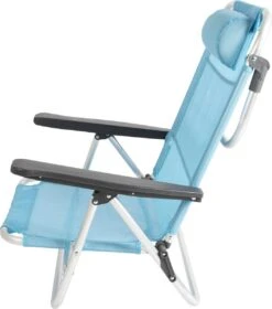 Bo-Camp Beach Chair - Monaco - Aluminium - Blauw -Outdoor Camping Winkel 1057x1200
