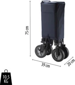 Campart Bolderkar HC-0910 - Opvouwbaar - Bolderwagen Met Stevig Harmonicaframe - Inclusief Opbergtas En Bodemplaat - Blauw -Outdoor Camping Winkel 1060x1200 2