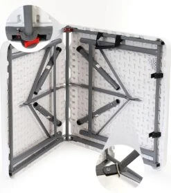 Toboli Klaptafel 120x60x74cm Campingtafel Wit; Bijzettafel, Inklapbare Tafel - Multistrobe -Outdoor Camping Winkel 1063x1200 2