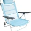 Bo-Camp Beach Chair - Monaco - Aluminium - Blauw -Outdoor Camping Winkel 1073x1200