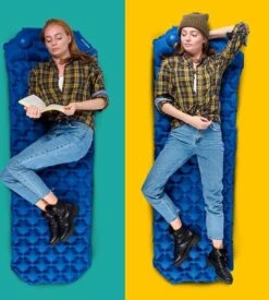 TRVLMORE Slaapmat - Zelfopblazend - 1 Persoons - Ingebouwde Pomp En Kussen - Blauw -Outdoor Camping Winkel 1076x1200 4