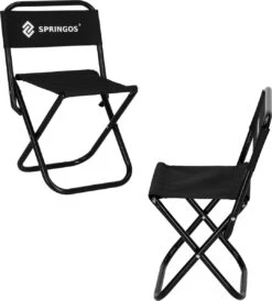 Springos Campingstoel | Kampeerstoel | Vouwstoel | Klapstoel | Zwart -Outdoor Camping Winkel 1080x1200