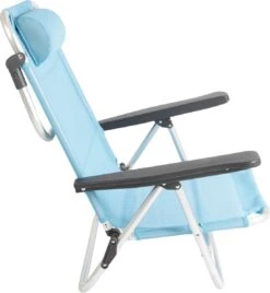 Bo-Camp Beach Chair - Monaco - Aluminium - Blauw -Outdoor Camping Winkel 1106x1200