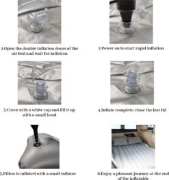 Opblaasbaar Matras Voor In De Auto, Opblaasbaar Bed, Opvouwbaar, Comfortabele Autostoel, Automatras Met Elektrische Luchtpomp En 3 Adapters, 2 Kussens En Draagtas, Voor Camping, Reizen (zwart) -Outdoor Camping Winkel 1131x1200 2