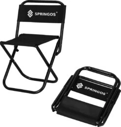 Springos Campingstoel | Kampeerstoel | Vouwstoel | Klapstoel | Zwart -Outdoor Camping Winkel 1141x1200