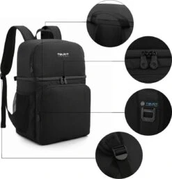 Koeltas Rugzak (28L) - Geschikt Voor 16 Blikjes - Lunchtas Voor Dames En Heren - Zwart -Outdoor Camping Winkel 1152x1200 1