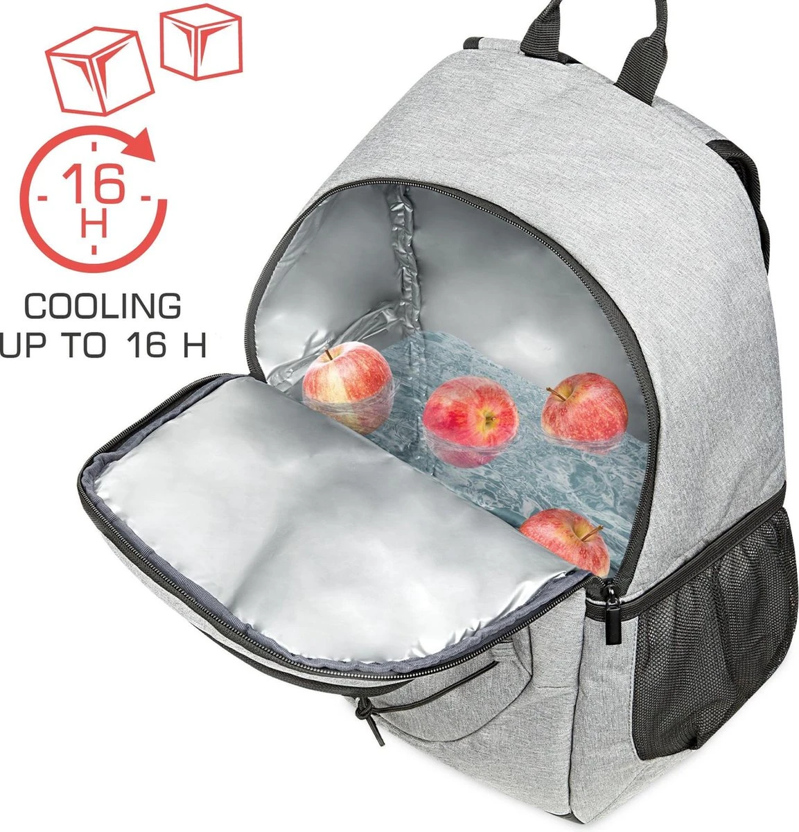 Bomoe Koeltas Rugzak IceBreezer KR45 Koelrugzak Grijs 45x19x33 Cm - 25 Liter 10 Bomoe Koeltas Rugzak IceBreezer KR45 Koelrugzak Grijs 45x19x33 Cm - 25 Liter - Afbeelding 8