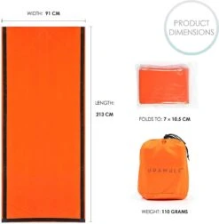 Bramble Noodslaapzak 213 X 91 Cm Polyetheen Oranje 5 Stuks -Outdoor Camping Winkel 1178x1200
