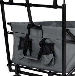AREBOS Handwagen Vouwbare Dak Handwagen Vouwbare Trolley Uitrustingswagen Grijs -Outdoor Camping Winkel 1183x1200 2