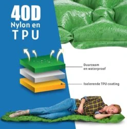 TRVLMORE Slaapmat - Zelfopblazend - 1 Persoons - Ingebouwde Pomp En Kussen - Groen -Outdoor Camping Winkel 1183x1200 8