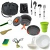 Camping Outdoor Kookset 13-delig Camping Servies En Pannen Pannenset Keukengerei - BPA-vrij & Geen Giftige Stoffen - Opvouwbaar & Licht - Ideaal Voor Reizen, Festival, Wandelen -Outdoor Camping Winkel 1188x1200 1