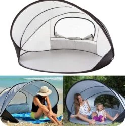 Deryan Luxe Pop Up Strandtent XXL - Anti-UV 50+ - Zilver -Outdoor Camping Winkel 1196x1200 3