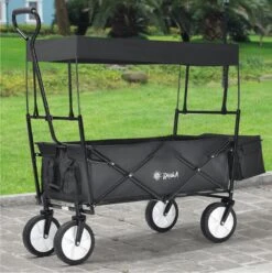 Rijoka Opvouwbare Bolderkar/Bolderwagen | Met Dakje En Draagtas | Zwart -Outdoor Camping Winkel 1197x1200 33