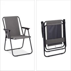 Relaxdays Campingstoel Inklapbaar Set Van 2 - Klapstoel 100 Kg - Visstoel Met Armleuningen - Grijs -Outdoor Camping Winkel 1198x1200 1