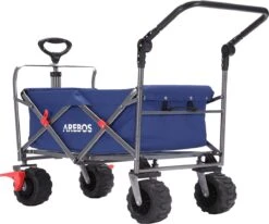 AREBOS Handkar | Transportwagen | Apparatuurwagen | Opvouwbaar | Duwstang| Blauw -Outdoor Camping Winkel 1200x1000 6
