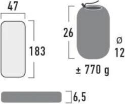High Peak Tulsa Slaapmat - Donkergrijs -Outdoor Camping Winkel 1200x1000 9