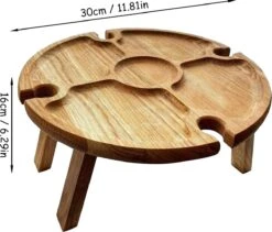 Merkloos Opvouwbare Draagbare Picknicktafel, Outdoor Opvouwbare Lichtgewicht Kampeertafel 30,5 Cm Kleine Houten Wijnpicknicktafel Voor Feest, Strand, Tuin, Camping, Barbecue, Reizen -Outdoor Camping Winkel 1200x1027