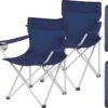 Set Van 2 Opvouwbare Campingstoelen, Klapstoelen Voor Buiten, Comfortabel, Met Armleuningen En Bekerhouders, Stabiel Frame, Draagvermogen 120 Kg - Blauw -Outdoor Camping Winkel 1200x1032