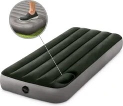 Intex Luchtbed - 1-Persoons - 76 X 191 X 25 Cm - Groen - Met Ingebouwde Voetpomp + Hoeslaken Antraciet + Reparatieset -Outdoor Camping Winkel 1200x1032 5