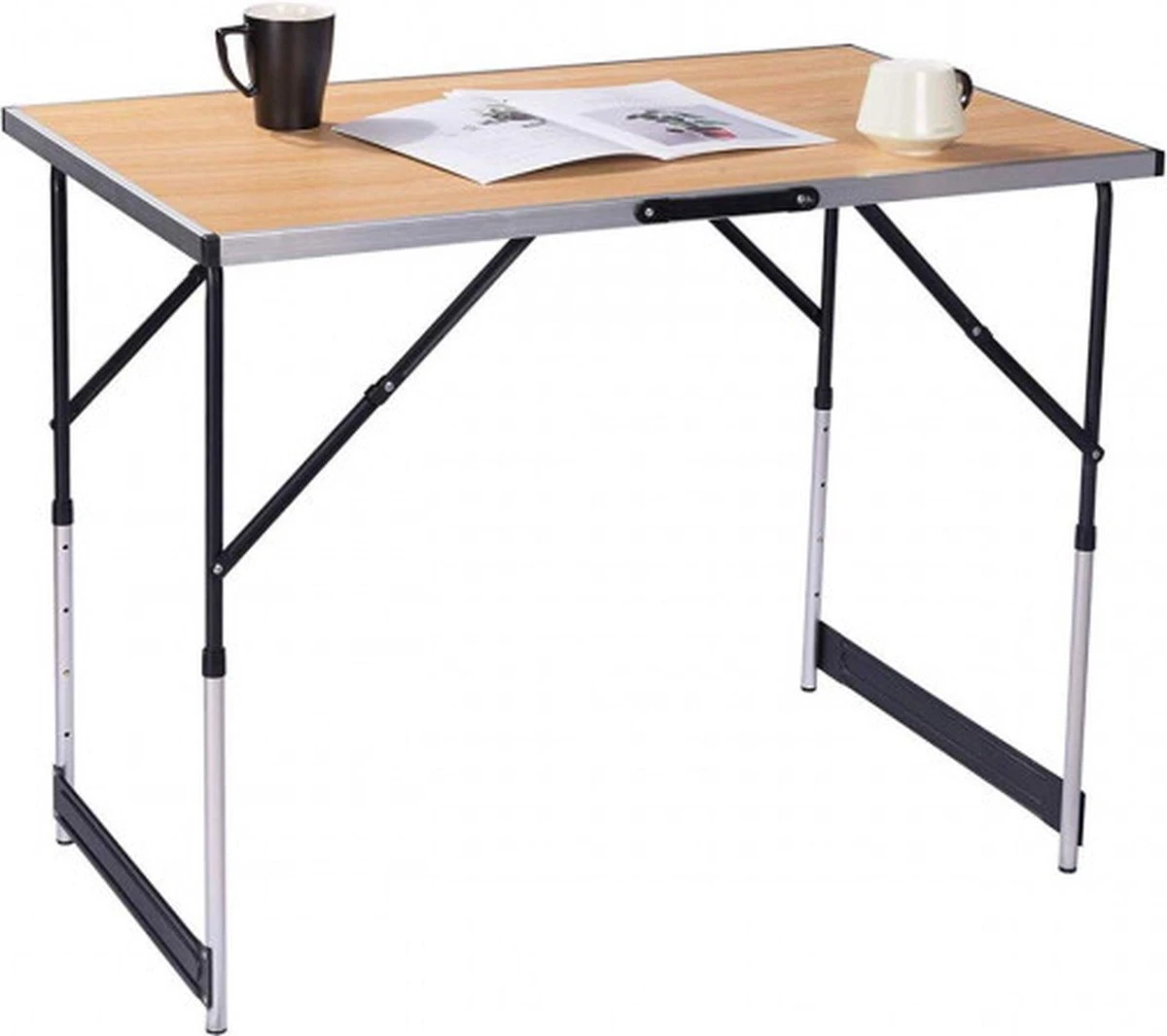 Kamyra® Campingtafel Inklapbaar - Kampeertafel, Partytafel - Opvouwbaar, Lichtgewicht & In Hoogte Verstelbaar - Aluminium/Hout 10 Kamyra® Campingtafel Inklapbaar - Kampeertafel, Partytafel - Opvouwbaar, Lichtgewicht & In Hoogte Verstelbaar - Aluminium/Hout - Afbeelding 8