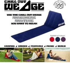 CKB LTD - Chill Out - Luchtbed - Campingstoel - Wedge Opblaasbare Ligstoel - Blauw Strandstoel 1 Persoons Volwassen Luchtbedden Kampeerstoel Vouwstoel Stoel Slaapmatje Slaapmatten Opvouwbaar Volwassenen Tuinstoel Opblaasstoel Kampeerstoelen Lucht -Outdoor Camping Winkel 1200x1072