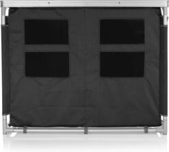 Campart Campingkeuken KI-0734 - Campingkast Groot - 4 Verstelbare Poten - Opvouwbaar En Lichtgewicht - Inclusief Opbergtas - Grijs -Outdoor Camping Winkel 1200x1077