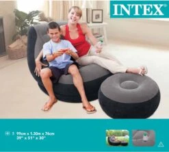 Intex Lounge Stoel - Ultra Lounge - Opblaasbaar - Grijs/zwart -Outdoor Camping Winkel 1200x1080 3