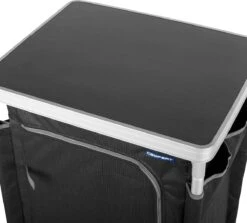 Campart Campingkast CU-0719 – Opvouwbaar En Verstelbaar - 4 Verstelbare Poten - 3 Lagen - Aluminium Frame - Grijs -Outdoor Camping Winkel 1200x1084