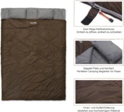 Where Tomorrow Double Slaapzak 220 X 150 Cm Diverse Kleuren - Bruin -Outdoor Camping Winkel 1200x1090