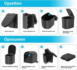 Merkloos Camping Toilet Met Draagtas En 10 Vuilzakken - Toiletemmer Draagbaar Met Deksel -Outdoor Camping Winkel 1200x1091 3