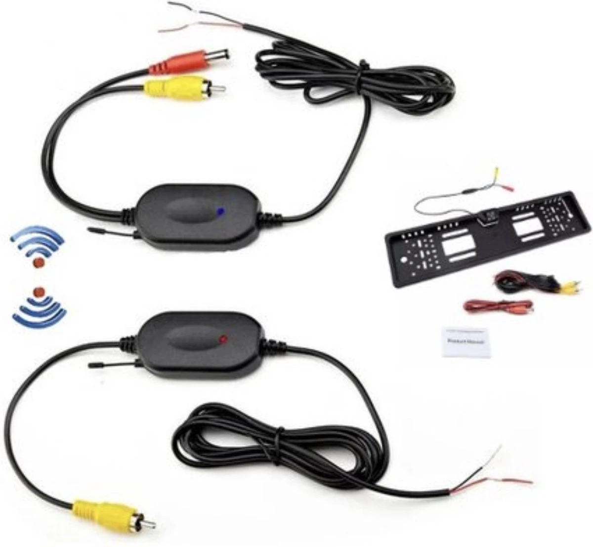 Draadloos Achteruitrijcamera 170 Graden Kijkhoek/Parkeerhulp/LED/Nachtzicht + Kentekenplaat Houder + Draadloos Module 3 Draadloos Achteruitrijcamera 170 Graden Kijkhoek/Parkeerhulp/LED/Nachtzicht + Kentekenplaat Houder + Draadloos Module