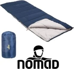 NOMAD® Brisbane Slaapzak | 205x80cm Blauw | Lichtgewicht & Kwalitatief | Dekenmodel Slaapzak | Incl Hoes -Outdoor Camping Winkel 1200x1118