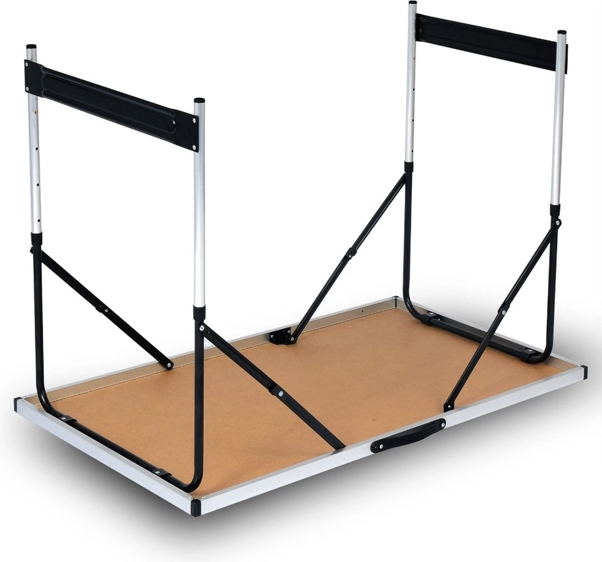 Kamyra® Campingtafel Inklapbaar - Kampeertafel, Partytafel - Opvouwbaar, Lichtgewicht & In Hoogte Verstelbaar - Aluminium/Hout 5 Kamyra® Campingtafel Inklapbaar - Kampeertafel, Partytafel - Opvouwbaar, Lichtgewicht & In Hoogte Verstelbaar - Aluminium/Hout - Afbeelding 3