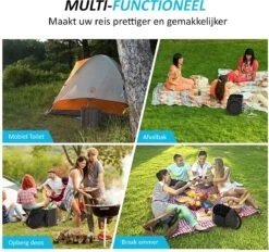 Merkloos Camping Toilet Met Draagtas En 10 Vuilzakken - Toiletemmer Draagbaar Met Deksel -Outdoor Camping Winkel 1200x1128 5