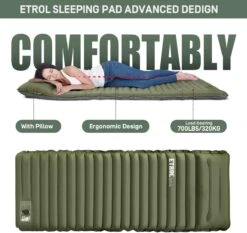 ETROL Camping Slaapmat-2-in-1 Zelfopblazende Kampeermat Met Kussen (78"x 28"), Lichtgewicht, Dik 4"compact Kussen, Geschikt Voor Zelfrijdende Reizen, Lekvrije, Waterdichte Tent -Outdoor Camping Winkel 1200x1132 6