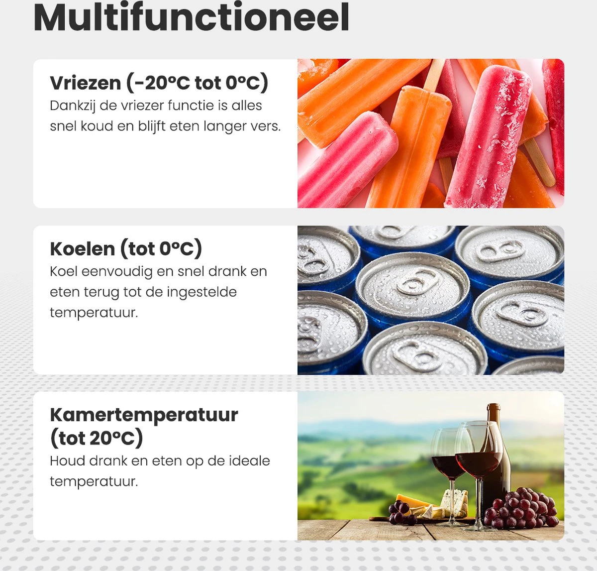 Auronic Elektrische Koelbox - 49.5L - Compressor - 12V En 240V - Grijs 7 Auronic Elektrische Koelbox - 49.5L - Compressor - 12V En 240V - Grijs - Afbeelding 5