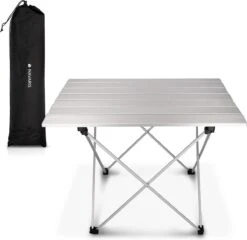 Navaris Campingtafel - Inklapbaar Campingtafeltje Van Aluminium - Opvouwbare Tafel Inclusief Draagtas - Picknicktafel - Zilver -Outdoor Camping Winkel 1200x1164