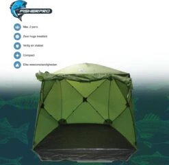 FisherPro WildLand Tent –comfortabele Vistent – Handige Strandtent – Compacte Festival Tent - Uitbreid Mogelijkheden Met Stormcover - Geschikt Voor 2 Personen -Outdoor Camping Winkel 1200x1164 4