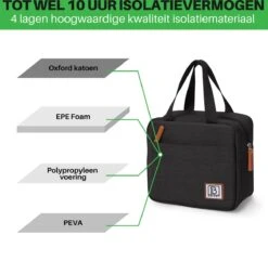 Brisby 4 Laags Geïsoleerde Koeltas - Lunchtas 4 Liter - Zwart -Outdoor Camping Winkel 1200x1170 5