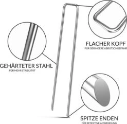 Gardebruk Haringen Set Van 50 Gegalvaniseerd Staal LxØ 150x2,7mm -Outdoor Camping Winkel 1200x1173 2