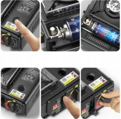 IBright Draagbare Camping Kooktoestel - Gasbrander - 1 Pits Gaspit - Elektrische Ontsteking - 2900 Watt - Met Koffer - Zwart -Outdoor Camping Winkel 1200x1177 4