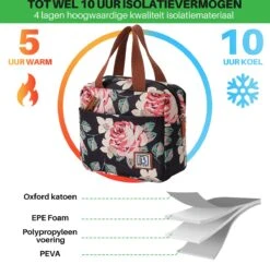 Brisby 4 Laags Geïsoleerde Koeltas - Lunchtas 4 Liter - Bloemetjes -Outdoor Camping Winkel 1200x1178 5