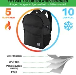 Brisby 4 Laags Geïsoleerde Koeltas Rugzak - 25 Liter - Met Handige Vakken Voor Bestek En Essentials - Waterafstotend Materiaal - Zwart 20 Brisby 4 Laags Geïsoleerde Koeltas Rugzak - 25 Liter - Met Handige Vakken Voor Bestek En Essentials - Waterafstotend Materiaal - Zwart -Outdoor Camping Winkel 1200x1178 6