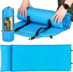 Springos Slaapmat | Zelfopblazend | 186 Cm | Inclusief Hoes & Hoofdkussen | Lichtblauw -Outdoor Camping Winkel 1200x1180 12
