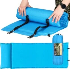Springos Slaapmat | Zelfopblazend | 186 Cm | Inclusief Hoes & Hoofdkussen | Lichtblauw -Outdoor Camping Winkel 1200x1180 13