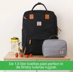 Brisby 4 Laags Geïsoleerde Koeltas - Lunchtas 1.5 Liter - Lichtgrijs -Outdoor Camping Winkel 1200x1181 1